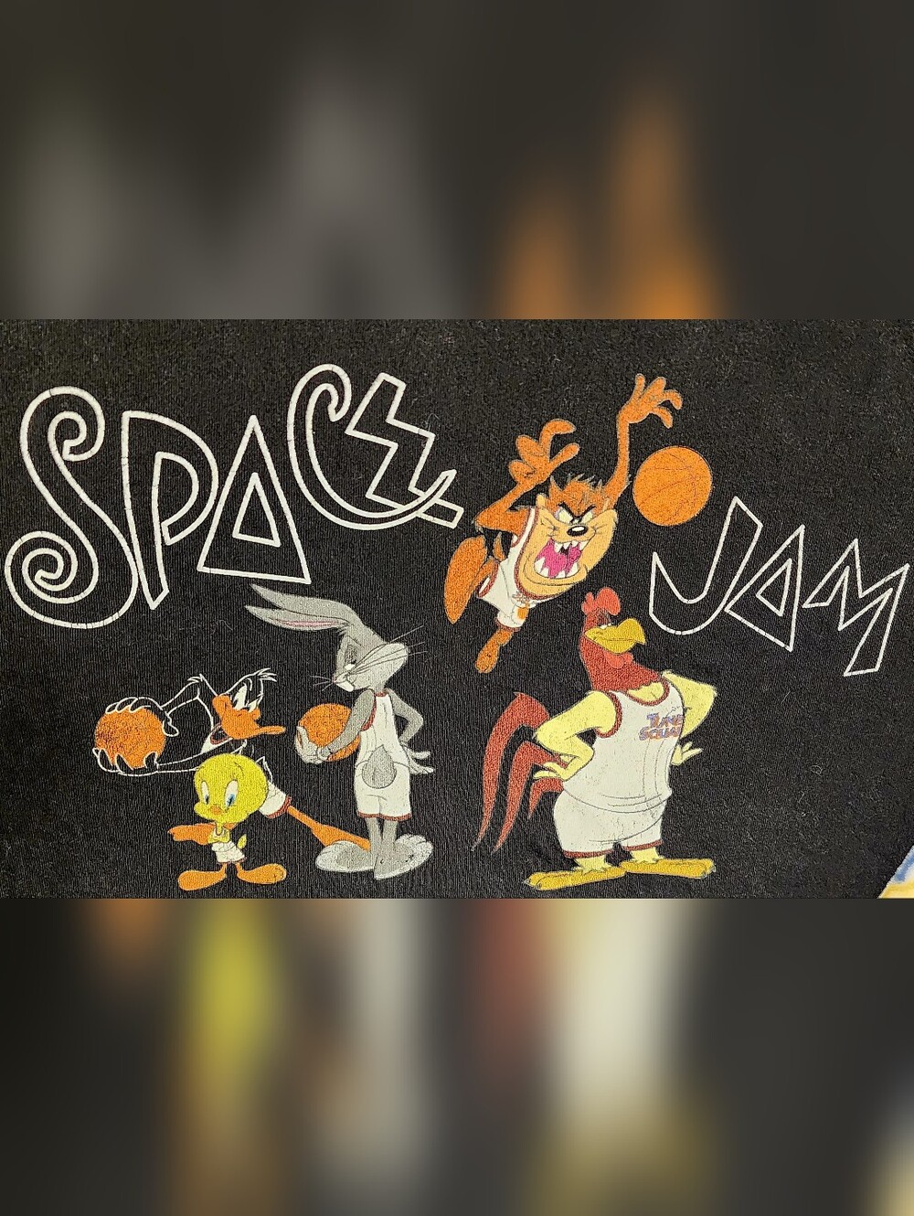 Space Jam Men's Black Short-Sleeve Graphic Tee